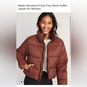 Water-Resistant Frost Free Short Puffer Jacket for Women